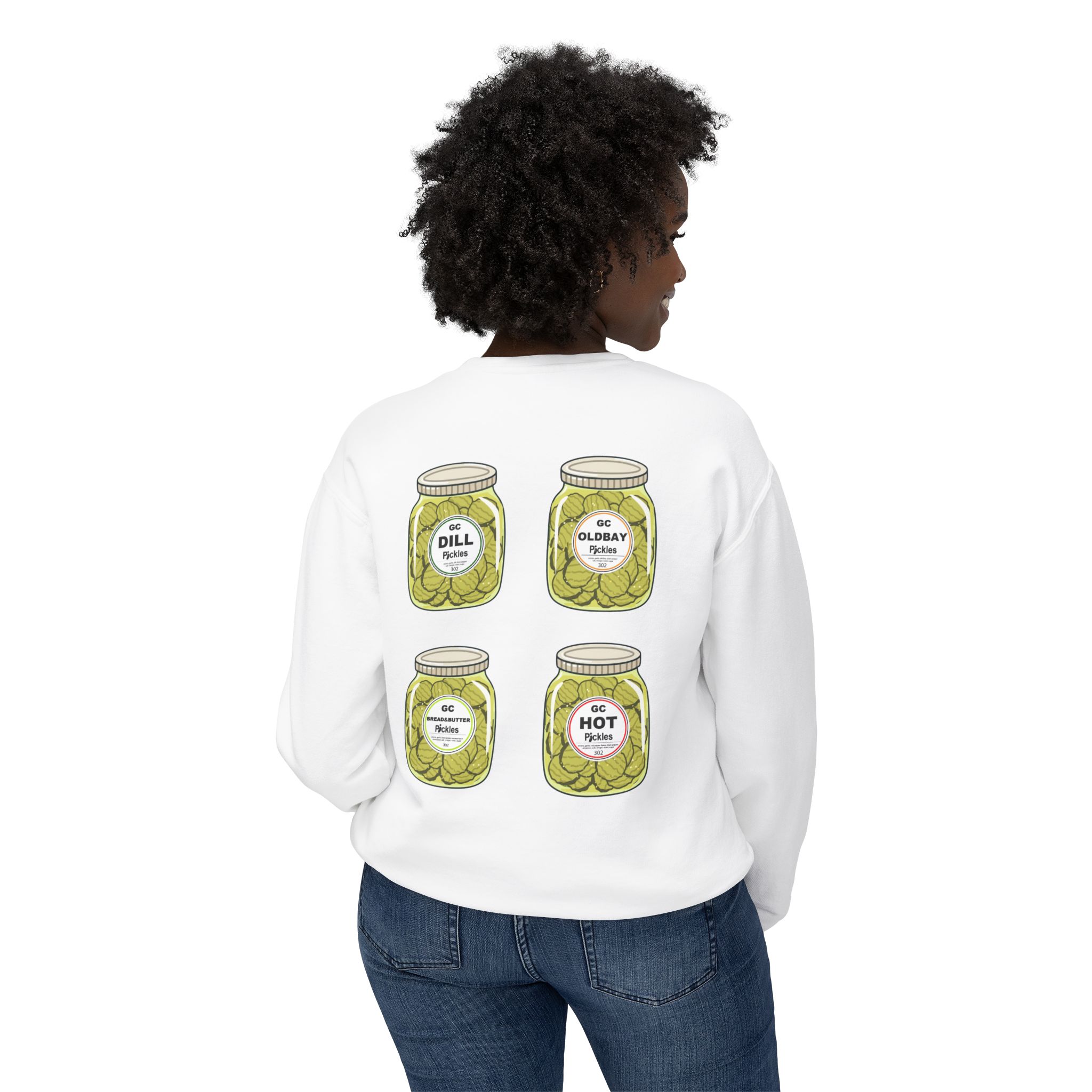 GC Cartoon Jar - Unisex Lightweight Crewneck Sweatshirt - Image 8