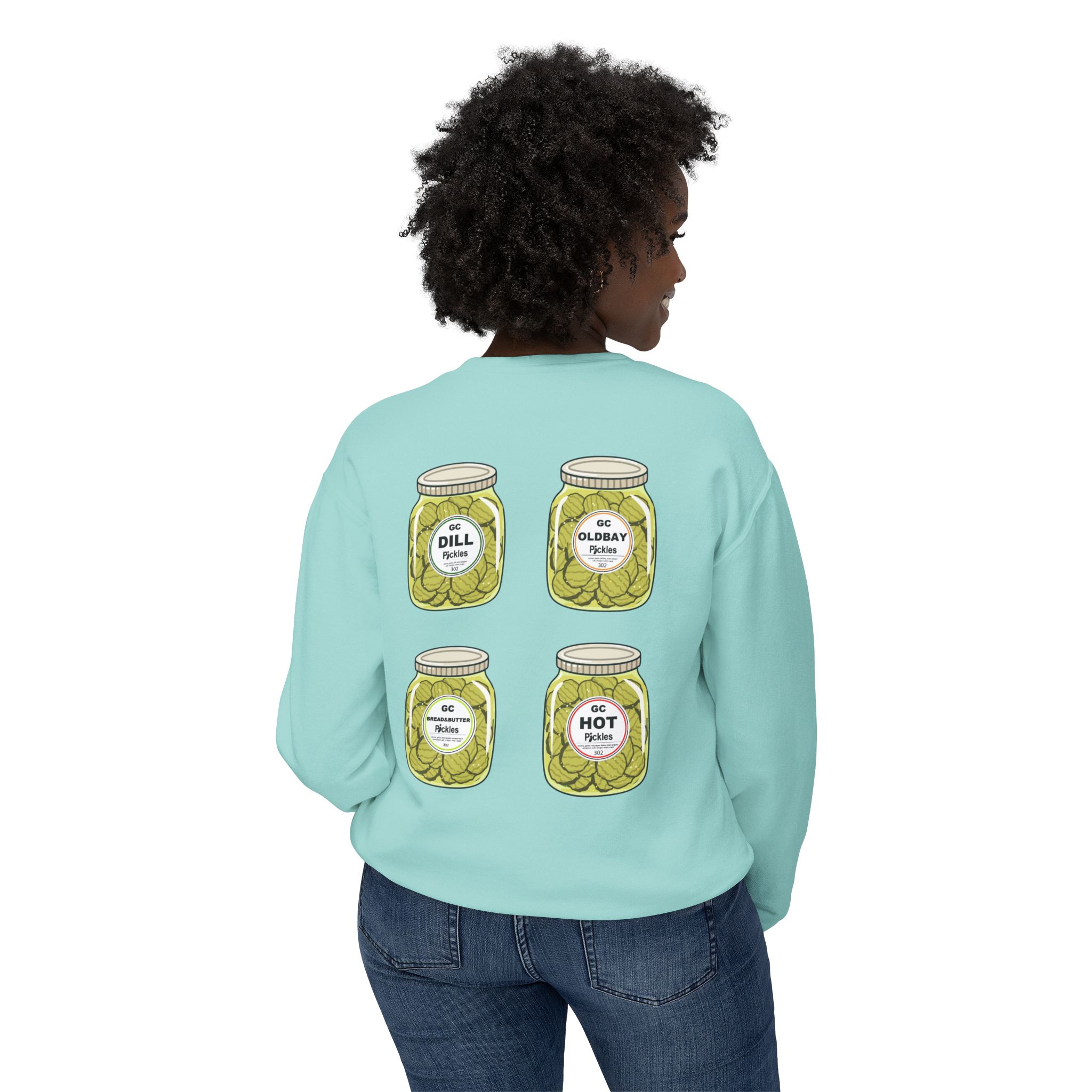 GC Cartoon Jar - Unisex Lightweight Crewneck Sweatshirt - Image 12