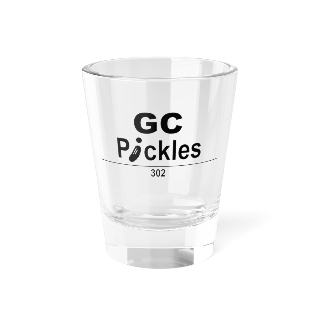 GC Pickles Logo Shot Glass — 1.5 oz Branded Shooter