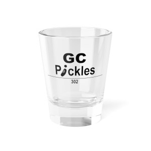 GC Pickles Logo Shot Glass — 1.5 oz Branded Shooter